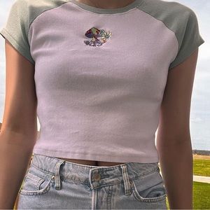 Rue 21 Baby Tee Mushroom Shirt
